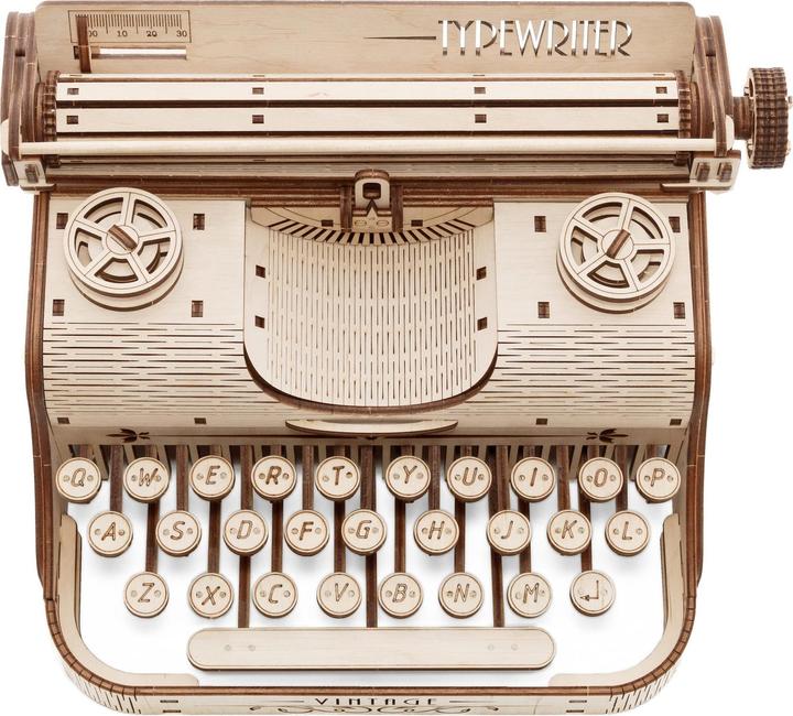Actual product image Eco Wood Art Typewriter