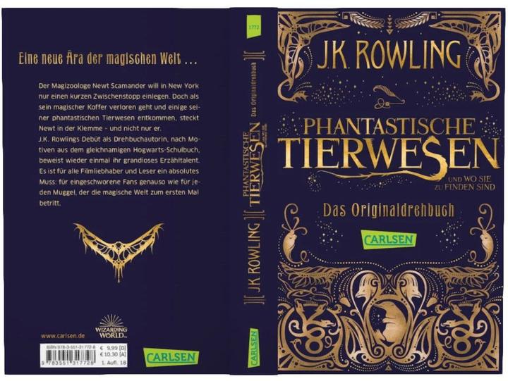 Produktbild Phantastische Tierwesen und wo sie zu finden sind: Das Originaldrehbuch (Deutsch, J.K. Rowling, 2018)