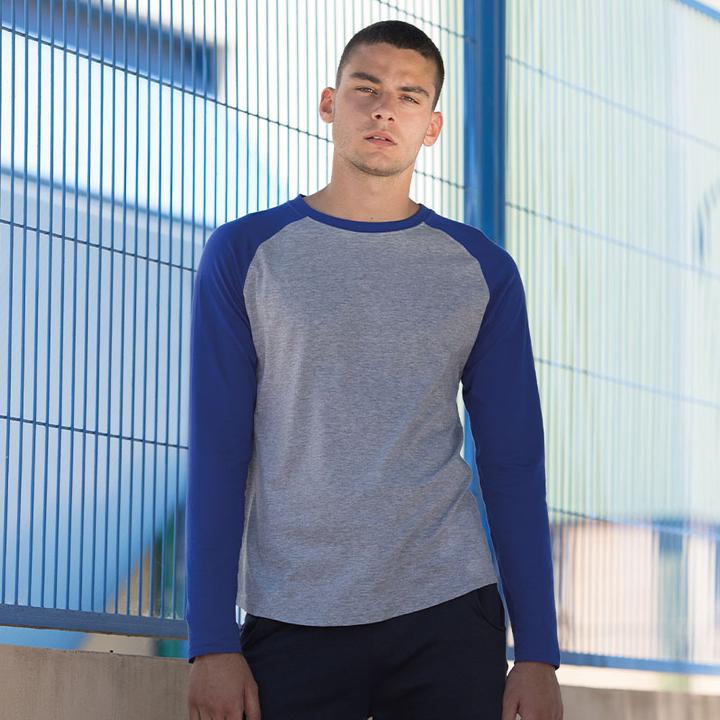 Immagine prodotto Skinni Fit Skinnifit Raglan Baseball Tshirt a maniche lunghe (L)