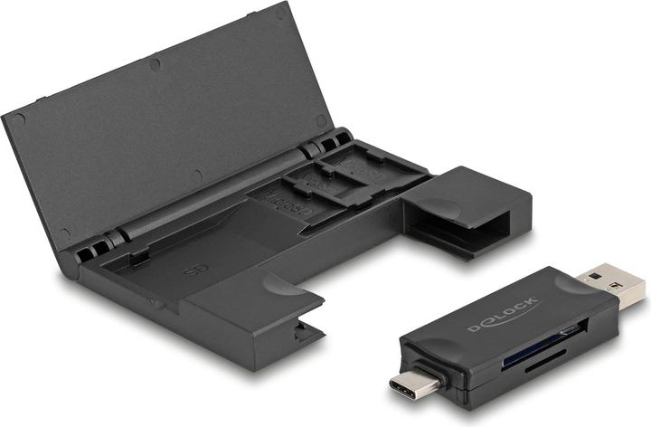 Produktbild Delock Card Reader USB 5 Gbps USB Type-C / Typ-A für SD und (USB-C 3.2 Gen 1)