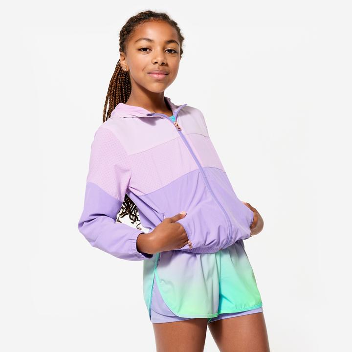 Immagine prodotto Domyos Trainingsjacke Kinder leicht atmungsaktiv - lila