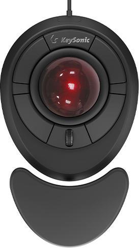 Image du produit KeySonic Souris Trackball Cordée MSM KSM-6188T-B noire (Filaire)