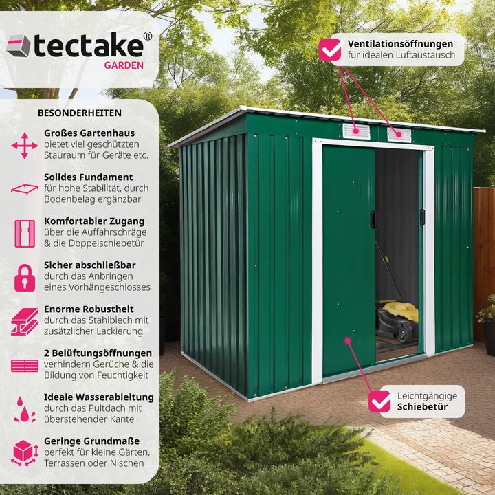 Produktbild tectake Gartenhaus mit Schrägdach