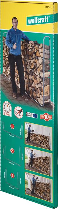 Produktbild wolfcraft wolfcraft 1 Stapelhilfe Modular XXL für Brennholz (3 x 39.5 x 115 cm)