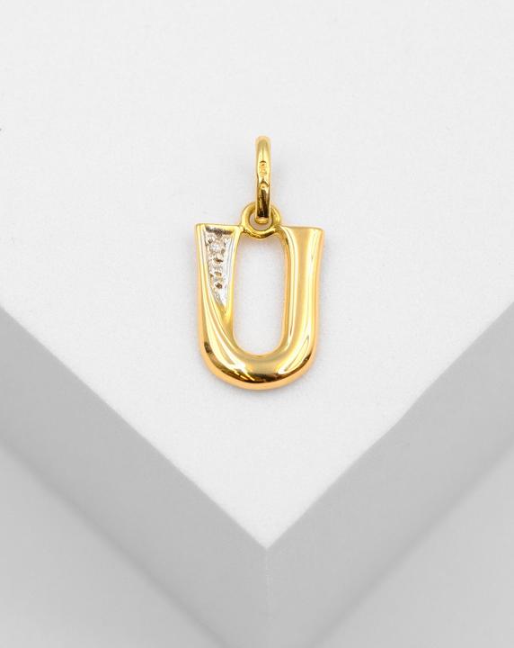 Image du produit Muau Lettre (750, Or blanc, Or jaune 18 carats)