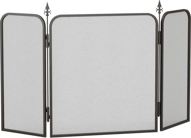 Image du produit Swisshandel24 Kaminschutzgitter, Faltbares Kamingitter mit 3 Paneelen, für Wohnzimmer, Schwarz