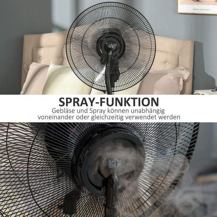 Produktbild Swisshandel24 Standventilator mit Sprühnebel 90W Kühlventilator, 3,1L Wassertank, 3 Luftmodi, Rollen, Fernbedienun