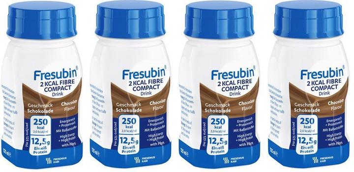 Produktbild Fresubin 2 kcal Compact Fibre Drink Schoko (4x125ml) (Schokolade, 4 x)