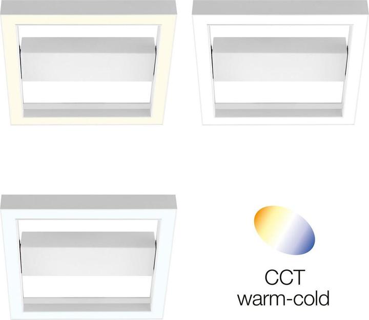 Image du produit Brilliant Icarus LED 18W/WA/DE/1800lm/CCT/DIM/RGB/RC Applique et plafonnier 30x30cm (1800 lm)