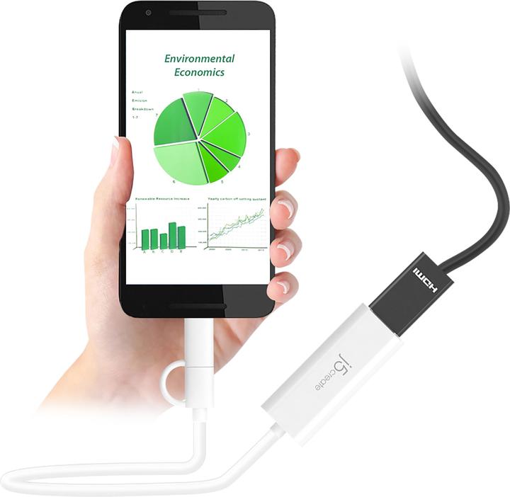 Immagine prodotto j5Create JUA165C-N Android™ USB™ zu HDMI™ Display Adapter (USB-C, 1.50 cm)