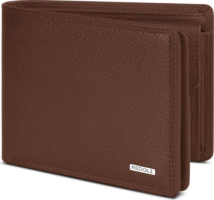 Actual product image Redolz Leather Essentials QF Geldbörse RFID Leder 12 cm ausklappbar mit Reissverschlussfach