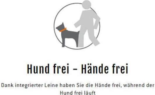 Produktbild WowWow Halsband mit integrierter Auszugsleine Rot M (M, Hund, Allgemein)