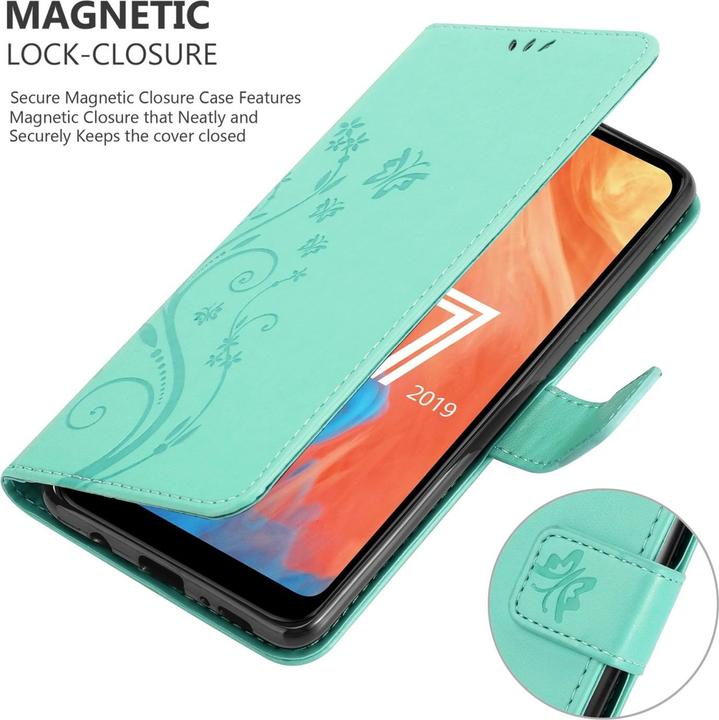 Productafbeelding Cadorabo Boekhoesje met bloem voor Huawei Y7 2019 / Y7 PRIME 2019 (Huawei Y7 (2019), Huawei Y7 Prime (2019))