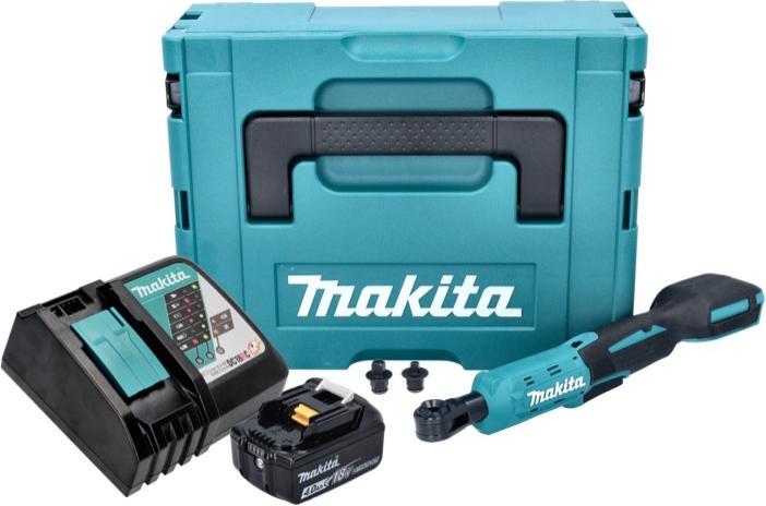 Actual product image Makita DWR 180 RM1J Battery ratchet screwdriver 18 V 47.5 Nm 1/4" 3/8" + 1x battery 4.0 Ah + charger + (1/4", 3/8")
