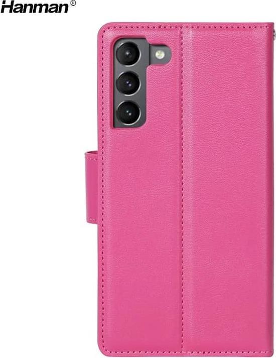 Actual product image Hanman Samsung Galaxy A42 5G - Mill Flip Case mit 3 Kartenfächern, pink (Samsung Galaxy A42 5G)