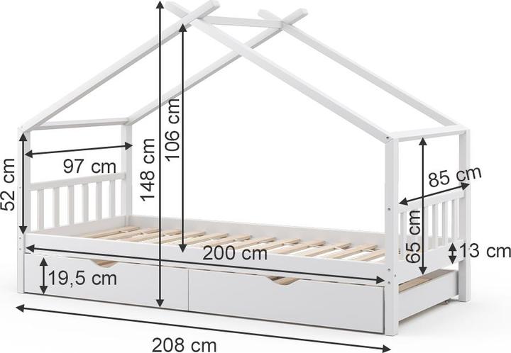 Produktbild VitaliSpa Hausbett Design (90 x 200 cm)