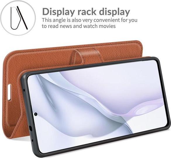 Actual product image MU Classic Litchi Leather Bookcover Series (Huawei P50)