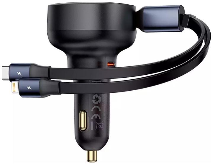 Produktbild Baseus Car Charger Enjoyment USB-C with USB-C cable and Lightning  60W