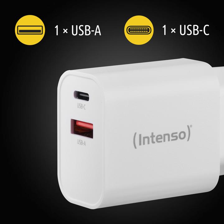 Image du produit Intenso Adaptateur 1x USB-A vers 1x USB-C blanc (30 W)