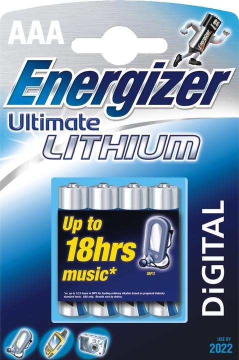 Immagine prodotto Energizer Ultimate Lithium (4 pz., AAA, 1150 mAh)