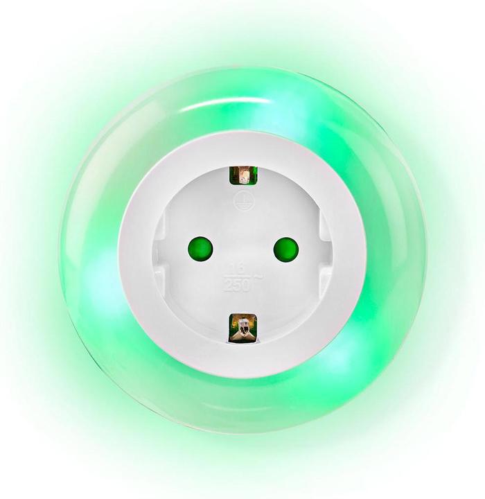 Produktbild Nedis Plug-In-LED-Nachtlicht | Tag/Nacht Sensor | 3680 W | 10 lm | Blau / Grün / Weiss