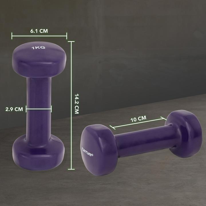 Actual product image Tunturi Vinyl Kurzhanteln (2 x 1 kg)