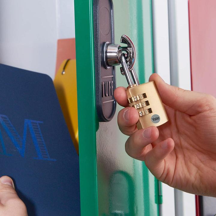 Actual product image Yale YE3CB/20/121/1/GO Padlock 20 mm Gold Combination lock
