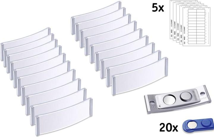 Image du produit Badgepoint POL20MA66-20DR Badges, 64 x 22 mm, couleur métal
