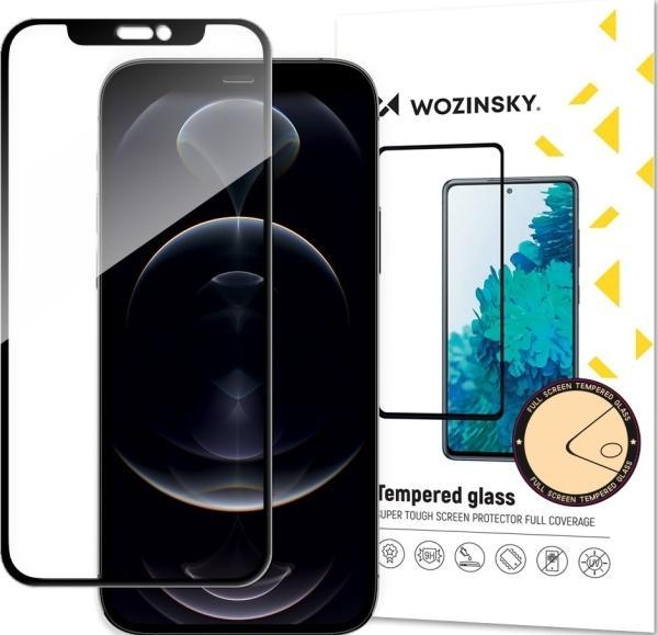 Actual product image Wozinsky Tempered Glass Full Glue Super Tough Screen Protector Full Coveraged with Frame Case Friend (1 Piece, Apple iPhone 13 mini)