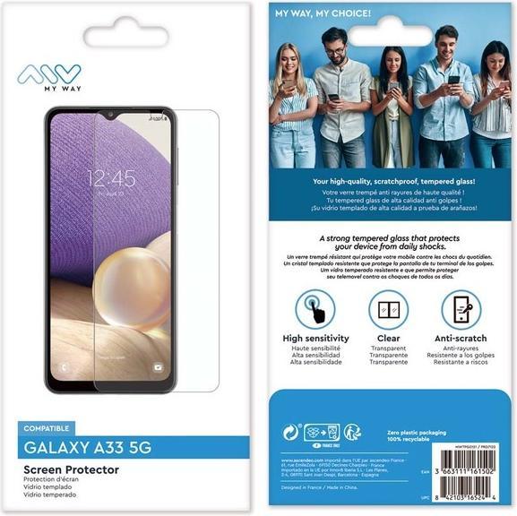 Actual product image My Way Myway Verre Trempe Plat Samsung Galaxy A33 5g (1 Piece, Samsung Galaxy A33 5G)