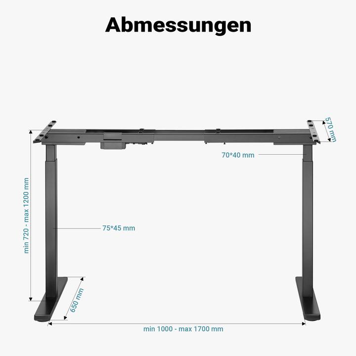 Produktbild Wiltec Schreibtischrahmen