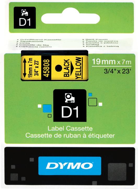 Actual product image Dymo S0720880 Standard tape (1.90 cm, Yellow)