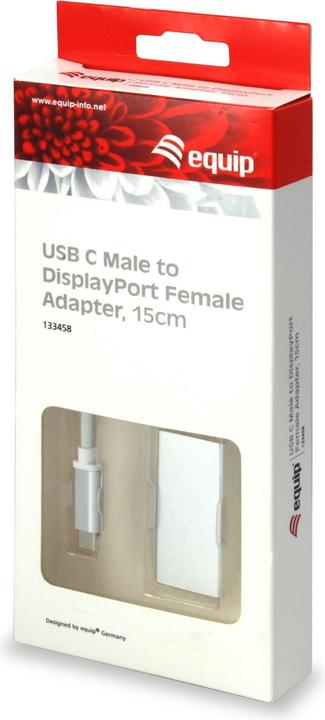 Immagine prodotto equip 133458 USB tipo C a DisplayPort Adattatore 15cm (USB-C, 25 cm)