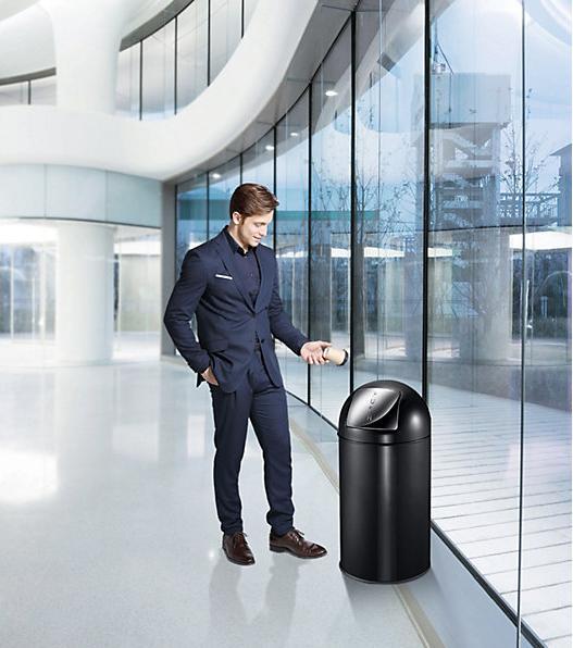 Produktbild kaiserkraft Abfallsammler mit Push-Deckel (40 l)