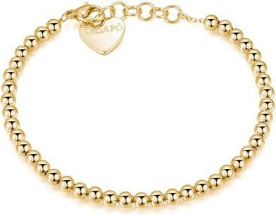 Sagapo S'Agapo Happy Shac30 Gold-Plated Steel Ball Bracelet