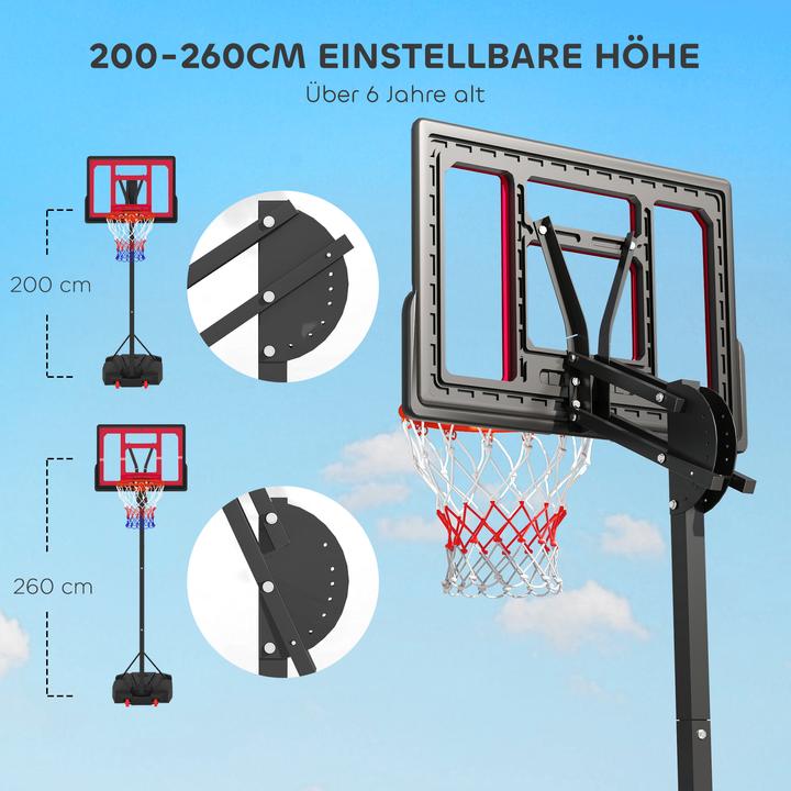 Actual product image Aiyaplay Kinder Basketballkorb Kunststoff, Stahl Rot
