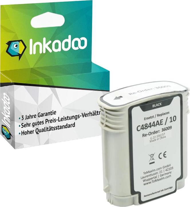 Image du produit Inkadoo Cartouches d'impression compatibles avec HP C4844AE / 10 cartouches de tête d'impression, noir noir (CF)