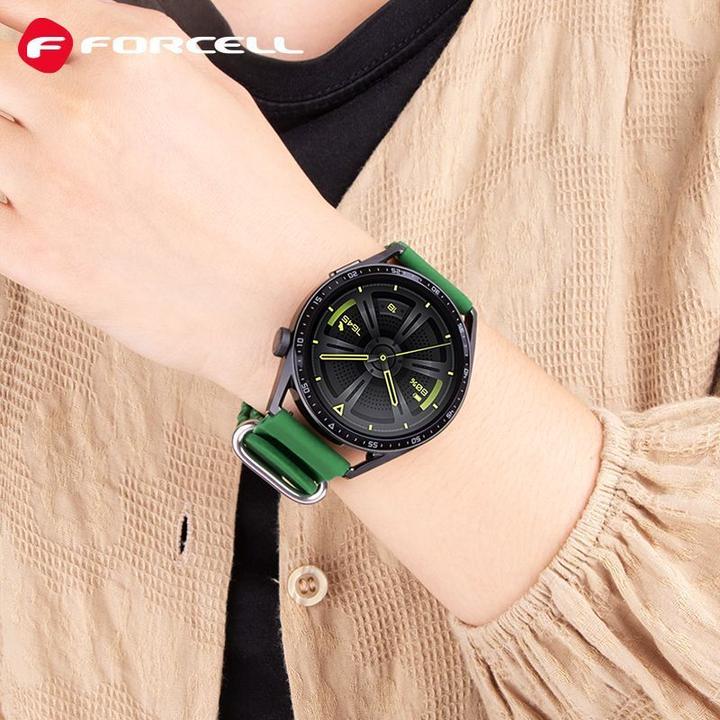 Actual product image Forcell Strap F-DESIGN FS01 strap for SAMSUNG Watch 22 mm green (Silicone)
