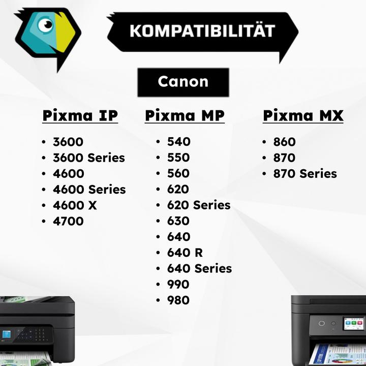 Produktbild Inkadoo Druckerpatronen kompatibel mit Canon PGI-520 / CLI-521
