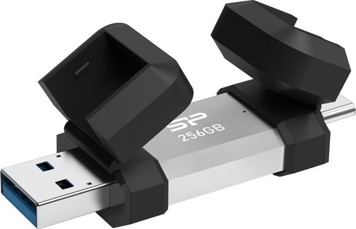 Image du produit Silicon Power 256 GB, USB TYPE-A et TYPE-C FLASH DRIVE, MOBILE C51, Silver (256 Go, USB-A, USB-C)