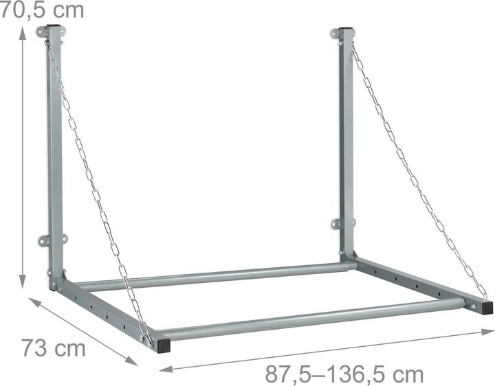 Actual product image Relaxdays Wall-mounted tyre rack