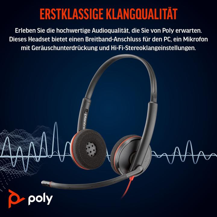 Actual product image Poly Blackwire C3220 UC (Cable, USB-A)