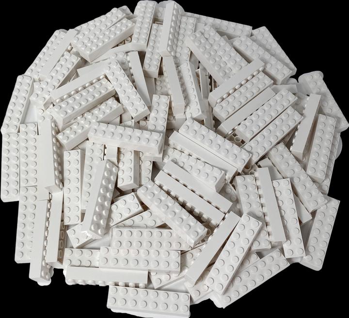 Produktbild LEGO 2x8 Steine Weiss - 25 Stueck - White Bricks 3007 (3007)