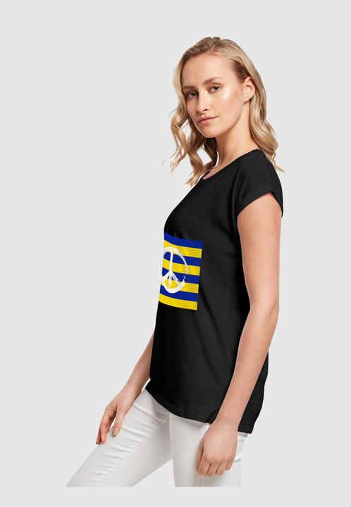 Immagine prodotto Merchcode Donna Peace - Maglietta a righe Peace con spalla estesa - 116703 (XL)