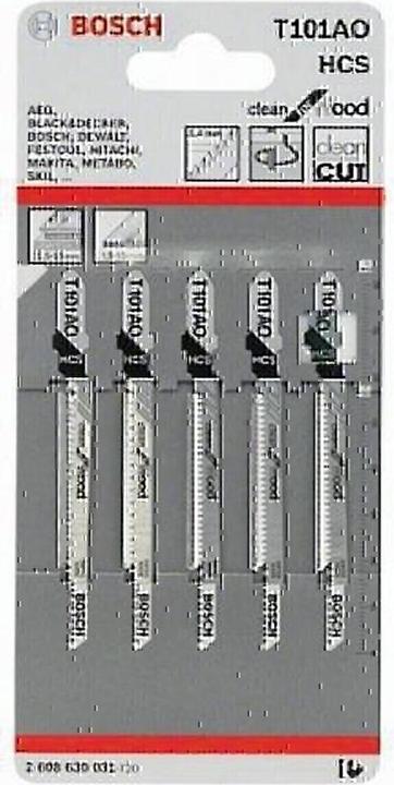 Produktbild Bosch Professional Zubehör Stichsägeblatt T 101 AO Clean for Wood, 5er-Pack