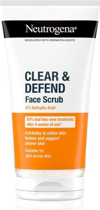 Actual product image Neutrogena Clear & Defend Face Scrub (Exfoliation, 150 ml)