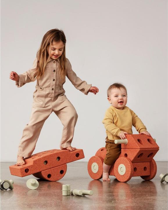 Actual product image Modu Dreamer Kit - Zachte blokken- 33 onderdelen - Open Ended speelgoed - Speelgoed 1 -2-3 jaar - Burnt O
