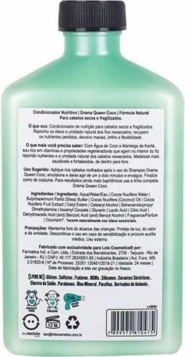 Valeurs nutritives et ingrédients Steinbach Lola Drama Queen Coconut Conditioner 250ml - Conditionneur pour cheveux (250 ml)
