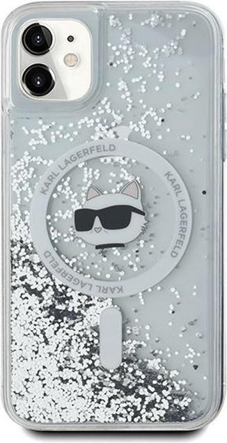 Produktbild Karl Lagerfeld KLHMN61LGCHSGH iPhone 11 / Xr 6.1" hardcase transparent Liquid Glitter Choupette Head (Apple iPhone 11, Apple iPhone XR)