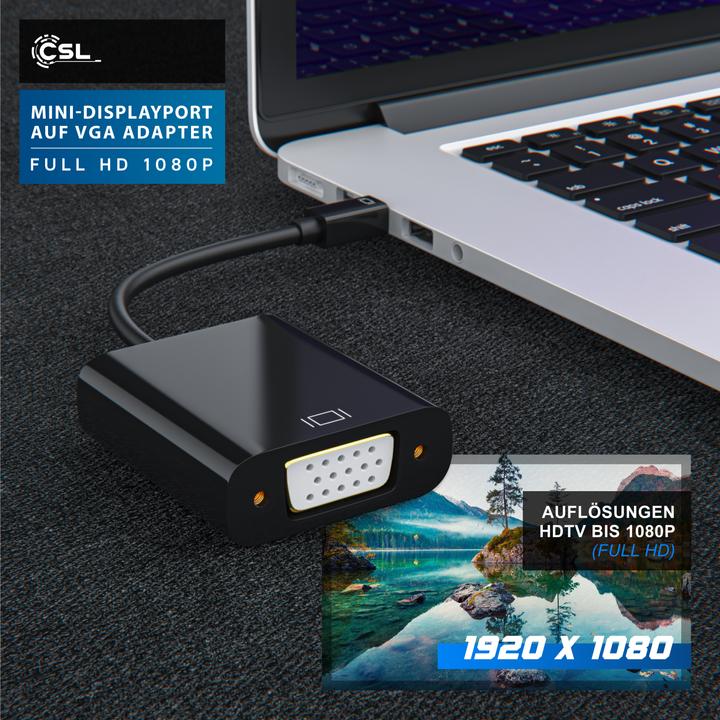 Immagine prodotto CSL Cavo adattatore da Mini DisplayPort a VGA (VGA, 10 cm)
